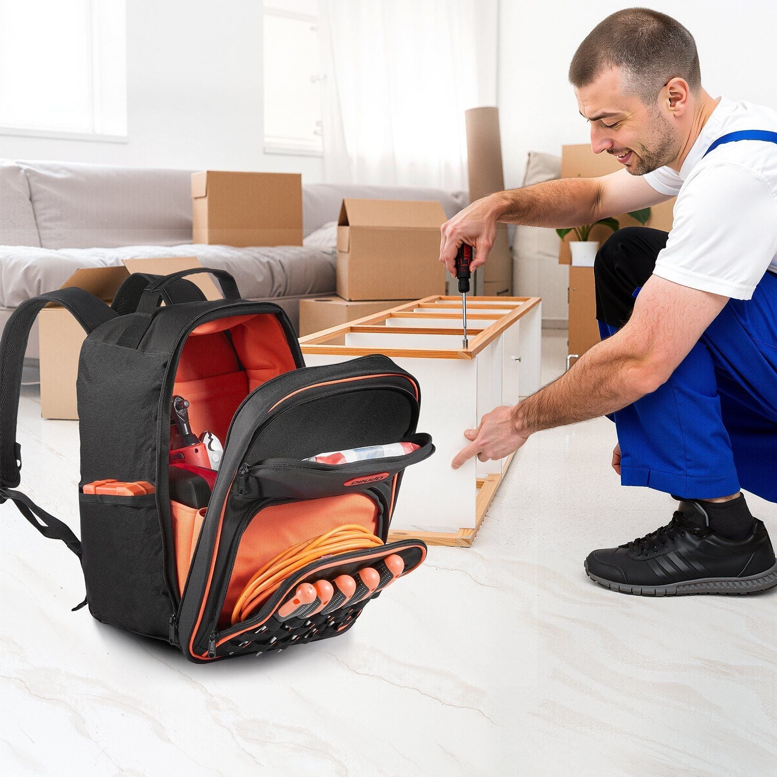 “Built for the Grind: Trade Hustle’s 49 - Pocket Tool Backpack”DobaTRADE HUSTLE HQ"keywords":197988530459