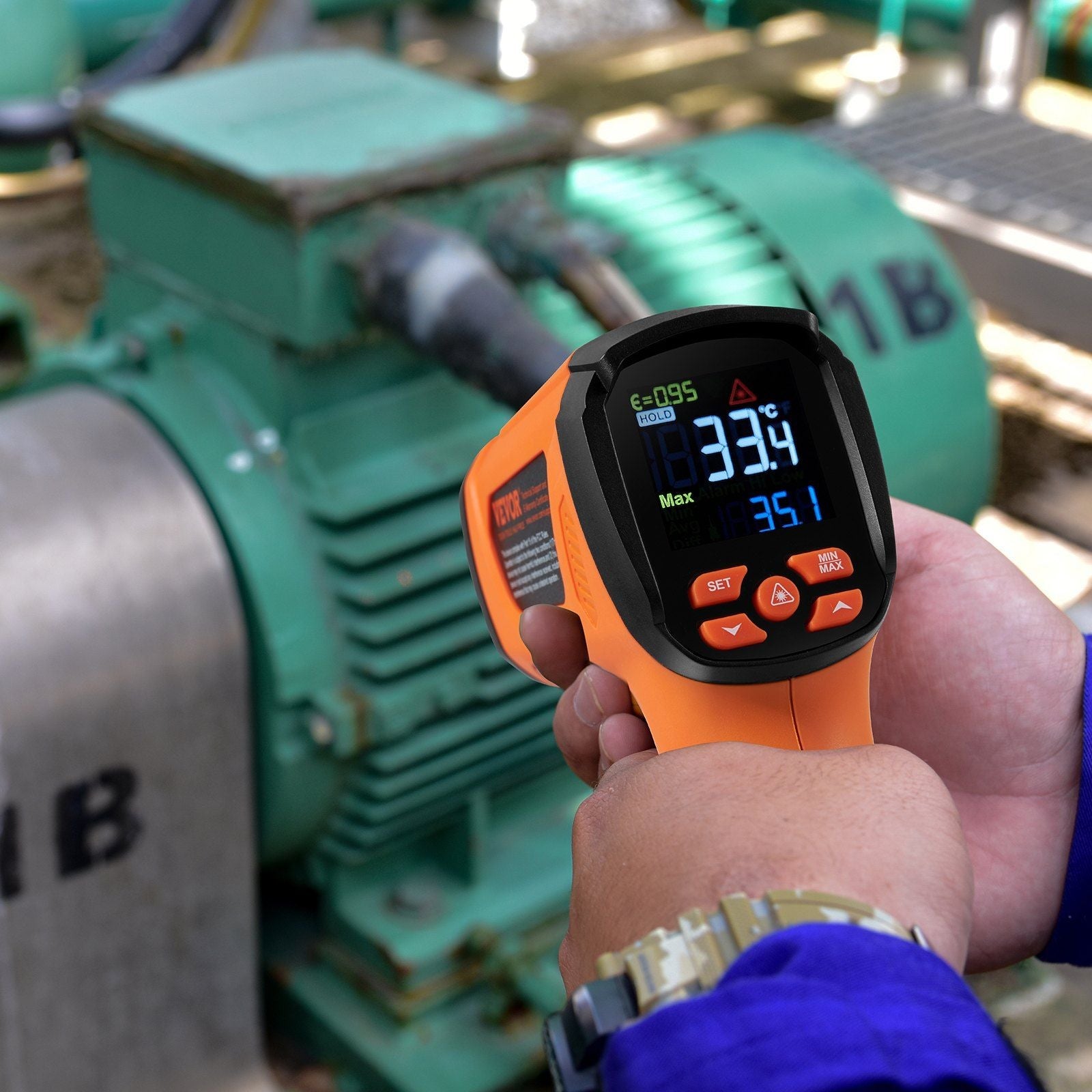 “Heat Sniper: Trade Hustle’s Dual - Laser Infrared Thermometer”DobaTRADE HUSTLE HQ"keywords":197988264057