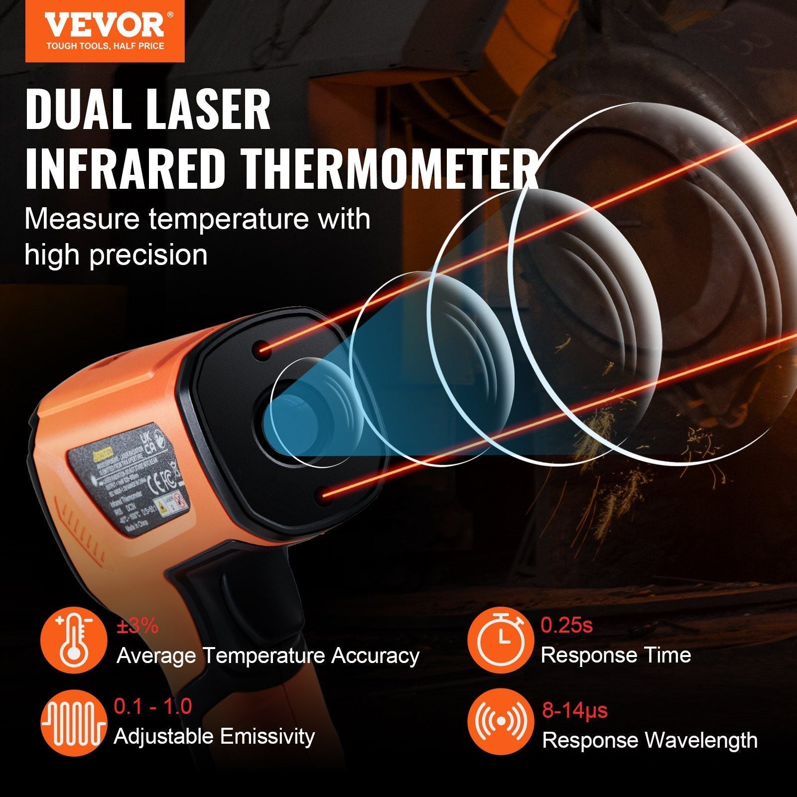 “Heat Sniper: Trade Hustle’s Dual - Laser Infrared Thermometer”DobaTRADE HUSTLE HQ"keywords":197988264057