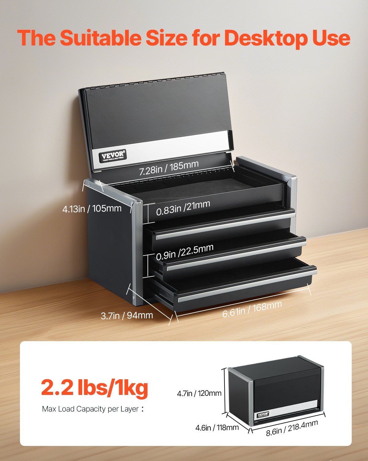 ⚡ Mini Tank: 3 - Drawer Steel Toolbox Built for the Grind.DobaTRADE HUSTLE HQ"keywords":197988652779