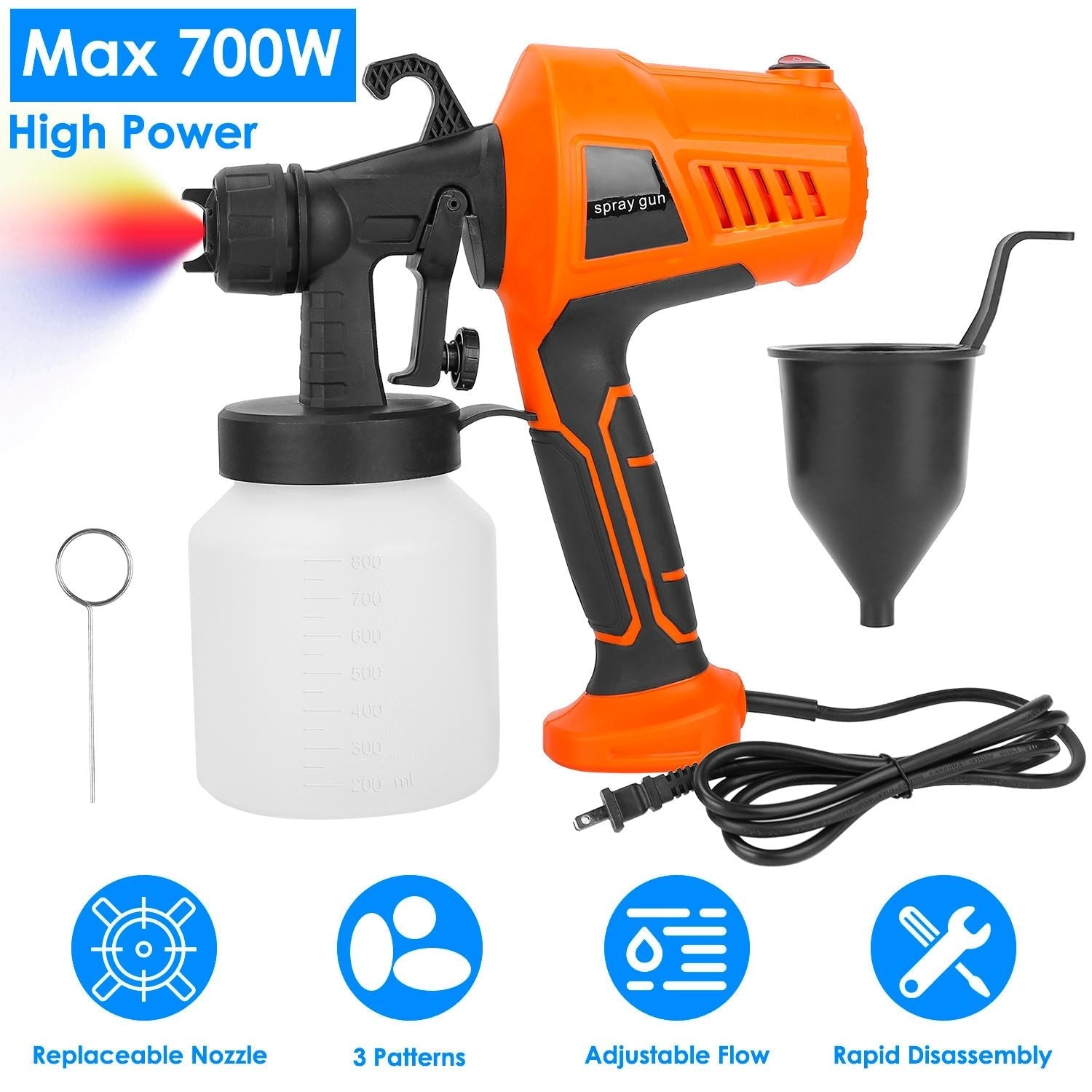 "Professional 700W HVLP Electric Paint Sprayer Gun for Walls, Fences & Home DIY Projects"DobaTRADE HUSTLE HQ"keywords":