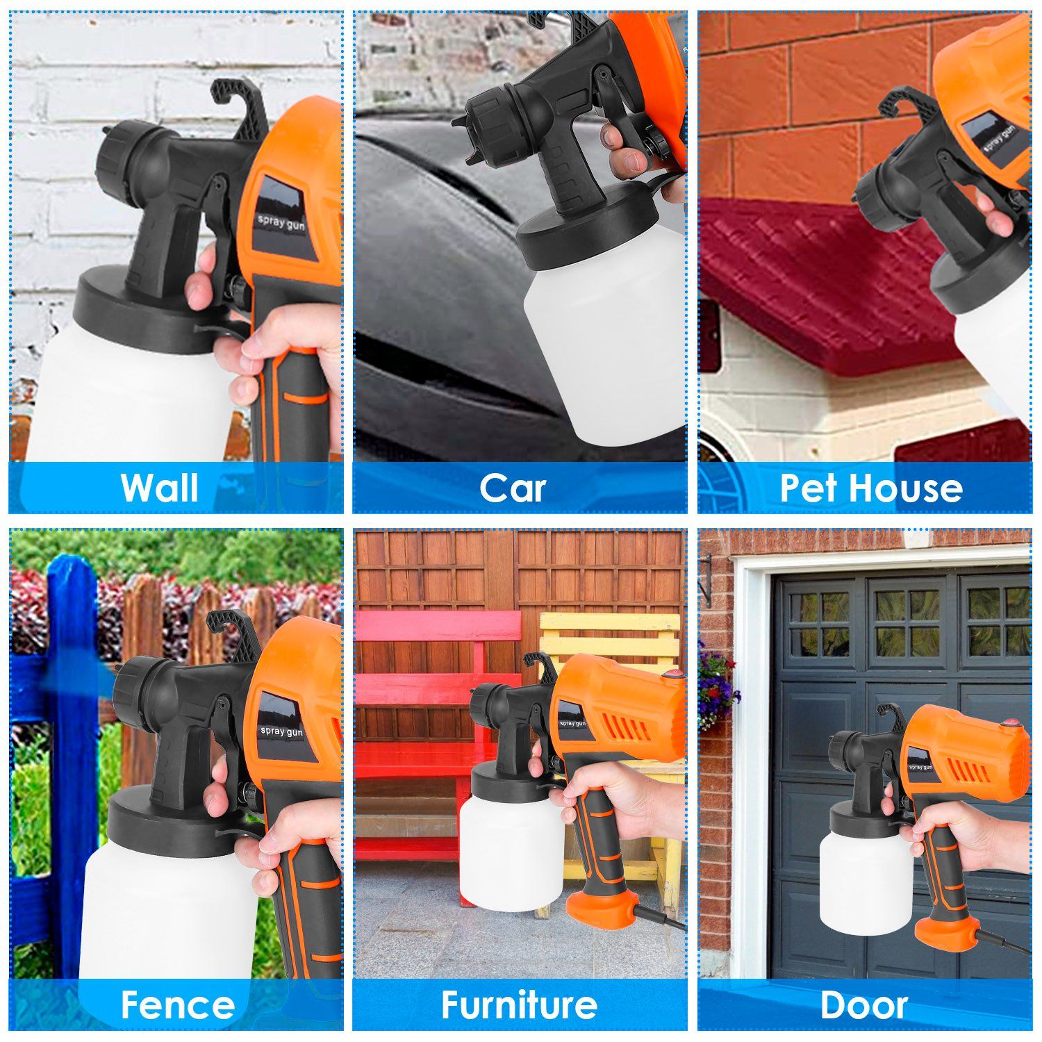 "Professional 700W HVLP Electric Paint Sprayer Gun for Walls, Fences & Home DIY Projects"DobaTRADE HUSTLE HQ"keywords":